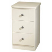 Kingston 3 Drawer Bedside Table