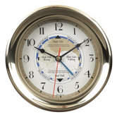 Captain's Time and Tide Clock in Brass