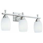 Ferros Three Light Vanity in Brushed Nickel