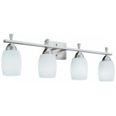 Ferros Four Light Vanity in Brushed Nickel