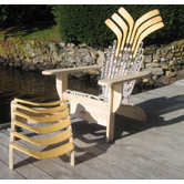 Hockey Stick Adirondack Chair and Ottoman