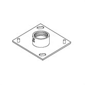 6" x 6" Ceiling Mounting Plate with 2" Coupling