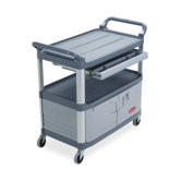 Instrument Cart,w/ Full Size Drawer, 40-3/5"x20"x37-4/5", Gray