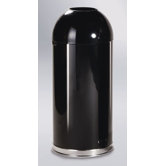 Cafe Open Top Black Waste Receptacle