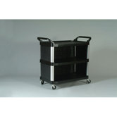 Xtra Utility Cart with 3 Shelves in Black