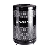 Recycling-Label Block-Letter Decal "Paper Only" in White