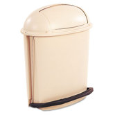 Fire-Safe Pedal Rolltop Oval Receptacle