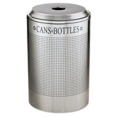 Silhouette Can/Bottle Round Recycling Receptacle