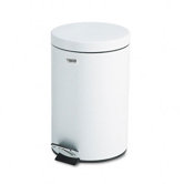 Economical Step Can, Round, Steel, 3.5gal, White
