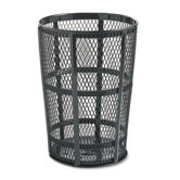 Steel Street Basket Waste Round Receptacle
