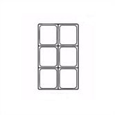 6 Space Hot Food Pan ( 4" depth)