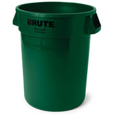 Round Brute Container in Dark Green