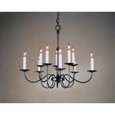 Simple Lines 10 Light Chandelier