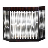 Zigzag 3 Panel Iron Fireplace Screen