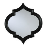 Medium Corinth Mirror with Red Accents in Black