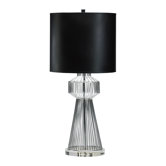 Steel Spiral Lamp in Chrome and Black
