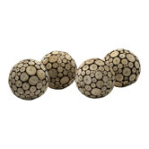 Medium Wood Slice Sphere in Birchwood