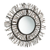Branch Round Mirror in Rosewood