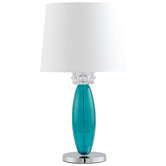 Vivien Table Lamp in Turquoise / white