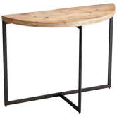 Taro Console Table in Raw Iron / Natural Wood