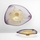 Small Copenhagen Bowl in Purple and Golden Amber