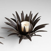 Iron Cacti Flower Novelty Candle Holders