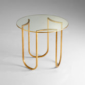 Vincente Side Table in Gold Leaf