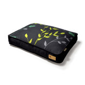 Backyard Greenery Rectangular Dog Bed in Slate Grey / Dark Grey
