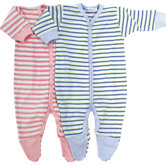 Twenty-Four Seven Footie in Blue Stripes