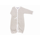 Nature's Nursery Convertible Baggie Baby Clothing in Tan Stripes