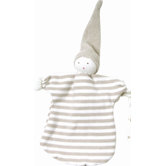 Nature's Nursery Sleeping Doll Toy in Tan Stripes