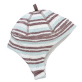 Sherpa Striped Ear Flap Hat