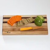 Medium Maple Utility Cutting Board with Walnut Accent