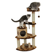 53" Florence Cat Tree in Brown and Beige