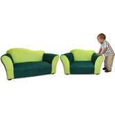 Kid's Fancy Microsuede Sofa and Chair Set