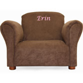 Little-Furniture Personalized Kid's Microsuede Mini Chair