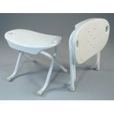 Foldable Bath Bench in White