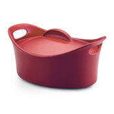 Bubble and Brown 4 1/4-Qt. Stoneware Oval Casserole