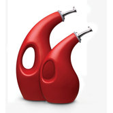 Tools 2 Piece EVOO and Vinegar Dispensing Bottles Set in Red