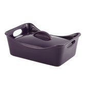 Stoneware 3.5-Quart Covered Rectangle Casserole Pan