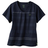 5677 2-Pocket MedFlex II Stripe Top in Newport Navy