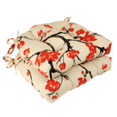 Flowering Branch Polyester Chair Cushion (Set of 2)