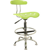 Height Adjustable Drafting Stool with Chrome Base