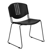 Plastic Stack Chair in Black