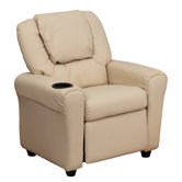 Contemporary Kid's Recliner with Cup holder