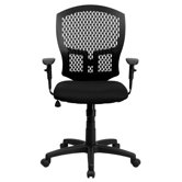 Mid-Back Designer Back Task Chair with Padded Seat