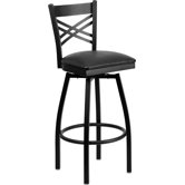 Hercules Series "X" Back Swivel Bar Stool