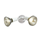 Metal Double Lamp Floodlight in White