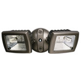 300 Watt Halogen Twin Head Floodlight in Bronze