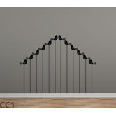Functional Birds King Headboard Wall Decal